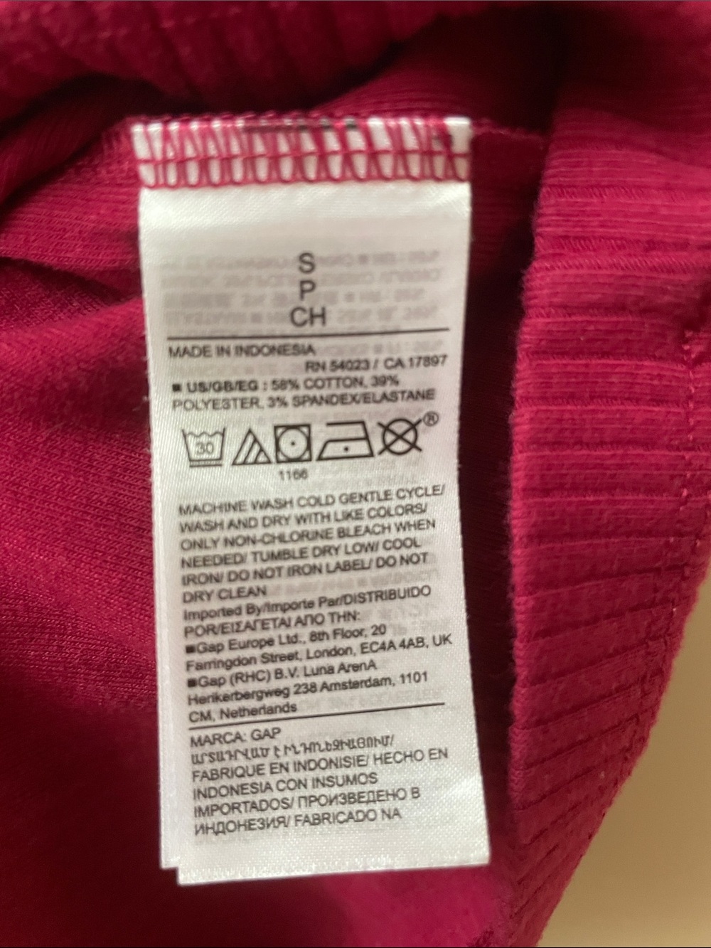 GAP High Neck Ribbed Tank Top - Very Berry - Picture 5 of 7